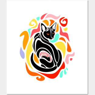 Namaste Cat Posters and Art